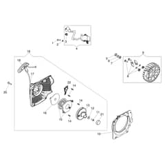 MT 6510 - Efco Chainsaw Starter Assy Diagram