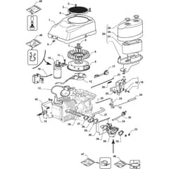 MTF 1438 M-SD - 2018-2022 - 2T0520483/MTF - Mountfield Ride On Mower Carburettor Diagram