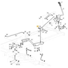 MTF 1538H - 2022-2023 - 2T2620483/MTF - Mountfield Ride On Mower Cutting plate lifting Diagram