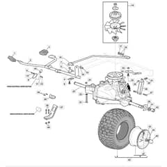MTF 1538H - 2022-2023 - 2T2620483/MTF - Mountfield Ride On Mower Transmission Diagram