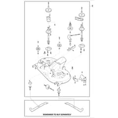 MTF 1638H - 2021 - 2T2620283/MTF - Mountfield Ride On Mower Cutting Deck Assy - MP98 Diagram
