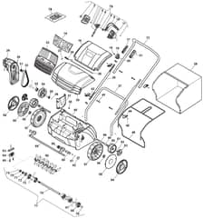 MTF 1.3 - 2017-2020 - 290002133/M17 - Mountfield Scarifier Main Assembly Diagram