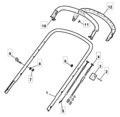 MTF 4820 HP - 2013-2014 - 299481023/MTF - Mountfield Rotary Mower Upper Handle Diagram