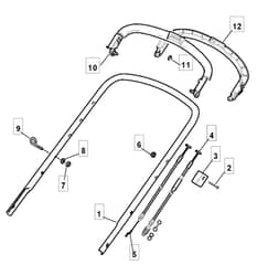 MTF 4820 PD - 2013-2014 - 299482123/MTF - Mountfield Rotary Mower Upper Handle Diagram
