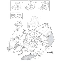 MTF 66MQ - 2021-2023 - 2T0050483/CAS - Mountfield Ride On Mower Body Diagram