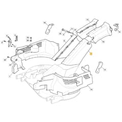 MTF 98HB - 2023 - 2T2620203/CAS - Mountfield Ride On Mower Belt Protection Diagram