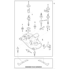 MTF 98HB - 2023 - 2T2620203/CAS - Mountfield Ride On Mower Cutting Deck Assy - MP98 Diagram