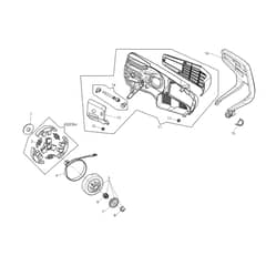 MTT 2500 - Efco Chainsaw Chain cover and clutch Diagram