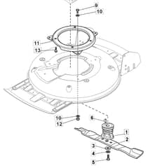 MULCHER 500 PD - 2010 - 291502023/M10 - Mountfield Rotary Mower Blade Diagram