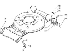 MULCHER 501 PD - 2010 - 291502043/M10 - Mountfield Rotary Mower Deck Diagram