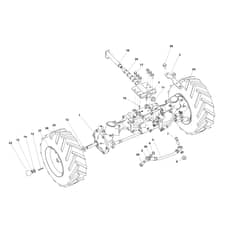 MULCHER 92 PRO 4WD K - 2025 - Bertolini Ride On Mower Front axle Diagram