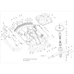 MULCHER 92 PRO 4WD KW - 2025 - Bertolini Ride On Mower Mowing Deck Diagram