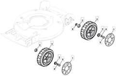 MULCHER INOX 504 PD - 2010 - 291562023/MFR - Mountfield Rotary Mower Wheels Diagram