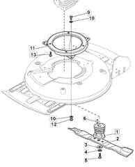 MULCHER INOX 504 PD - 2010 - 291562043/UM9 - Mountfield Rotary Mower Blade Diagram