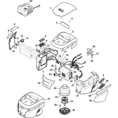 MULTICLIP 47 AE - 2016 - 298471008/S16 - Stiga Rotary Mower Battery Motor Assy Diagram