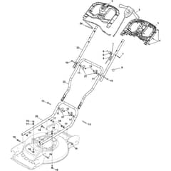 MULTICLIP 47 AE - 2017-2018 - 298471008/S17 - Stiga Rotary Mower Handle Diagram