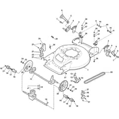 MULTICLIP 47 S - 2019-2025 - 298472048/ST1 - Stiga Rotary Mower Deck and Height Adjusting Diagram