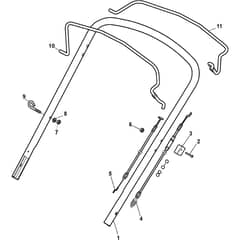 MULTICLIP 47 S BLUE - 2015-2018 - 298472048/S15 - Stiga Rotary Mower Handle Upper Part Diagram