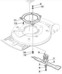 MULTICLIP 500 PD - 2011 - 291502023/M10 - Mountfield Rotary Mower Blade Diagram