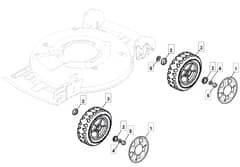 MULTICLIP 500 PD - 2011 - 291502023/M10 - Mountfield Rotary Mower Wheels Diagram