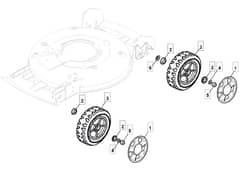MULTICLIP 500 PD - 2011 - 291502023/M11 - Mountfield Rotary Mower Wheels Diagram