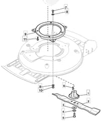 MULTICLIP 501 HP - 2008 - 291501043/UM8 - Mountfield Rotary Mower Blade Diagram
