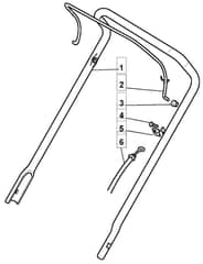 MULTICLIP 501 HP - 2008 - 291501043/UM8 - Mountfield Rotary Mower Upper Handle Diagram