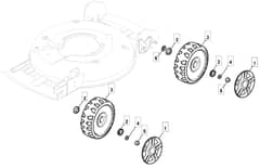 MULTICLIP 501 HP - 2008 - 291501043/UM8 - Mountfield Rotary Mower Wheels Diagram