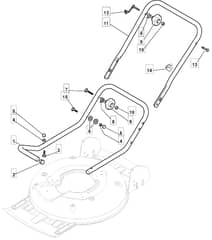 MULTICLIP 501 PD - 2008 - 291502043/UM8 - Mountfield Rotary Mower Lower Handle Diagram