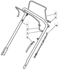 MULTICLIP 501 PD - 2008 - 291502043/UM8 - Mountfield Rotary Mower Upper Handle Diagram