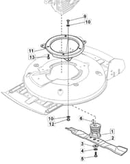MULTICLIP 501 PD - 2009 - 291502043/UM9 - Mountfield Rotary Mower Blade Diagram