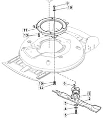 MULTICLIP 501 SP - 2010-2011 - 291502148/BQ - Mountfield Rotary Mower Blade Diagram