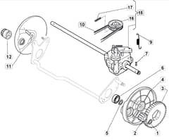 MULTICLIP 501 SP - 2010-2011 - 291502148/BQ - Mountfield Rotary Mower Transmission Diagram