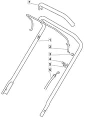 MULTICLIP 50 - 2007-2008 - 291501048/BQ - Mountfield Rotary Mower Upper Handle Diagram