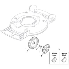 MULTICLIP 50 - 2020-2021 - 291501048/ST1 - Stiga Rotary Mower Wheels and Hub Caps Diagram