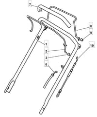 MULTICLIP 50 - 2008 - 291502048/BQ - Mountfield Rotary Mower Upper Handle Diagram
