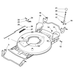 MULTICLIP 50 4SE RENTAL - 2009-2011 - 291503541/ST9 - Stiga Rotary Mower Deck and Height Adjusting Diagram