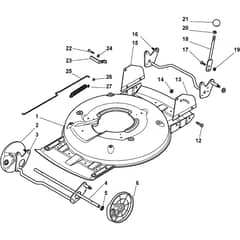 MULTICLIP 50 PLUS - 2010-2011 - 291501041/S10 - Stiga Rotary Mower Deck and Height Adjusting Diagram