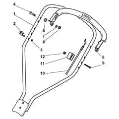 MULTICLIP 50 RENTAL - 2008-2010 - 11-5234-53 - Stiga Rotary Mower Handle Upper Part Diagram