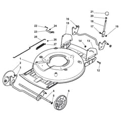 MULTICLIP 50 RENTAL - 2010 - 291501028/S10 - Stiga Rotary Mower Deck and Height Adjusting Diagram