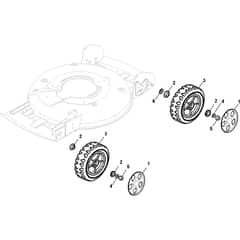 MULTICLIP 50 S B - 2009-2010 - 291502024/ST9 - Stiga Rotary Mower Wheels and Hub Caps Diagram