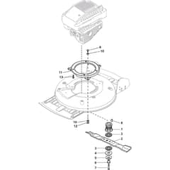 MULTICLIP 50 S H - 2009-2011 - 291502031/ST9 - Stiga Rotary Mower Blade Diagram