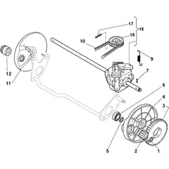 MULTICLIP 50 S H - 2014-2015 - 291502034/S14 - Stiga Rotary Mower Transmission Diagram