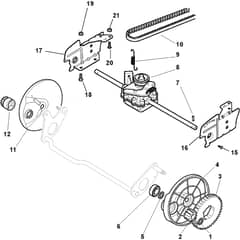 MULTICLIP 50 S SILENT PLUS - 2009-2010 - 291552041/ST9 - Stiga Rotary Mower Transmission Diagram