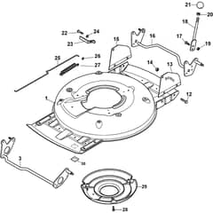 MULTICLIP 50 SX DAE - 2020 - 291503078/ST1 - Stiga Rotary Mower Deck and Height Adjusting Diagram