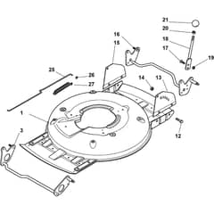 MULTICLIP 50 SXE B - 2021 - 291502528/ST1 - Stiga Rotary Mower Deck and Height Adjusting Diagram
