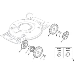 MULTICLIP 50 SXE B - 2021 - 291502528/ST1 - Stiga Rotary Mower Wheels and Hub Caps Diagram