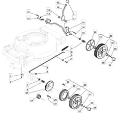 MULTICLIP 535 PD 4S - 2012-2013 - 293533038/MFR - Mountfield Rotary Mower Wheels Diagram