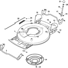 MULTICLIP 750 S AE - 2021 - 291503178/ST1 - Stiga Rotary Mower Deck and Height Adjusting Diagram