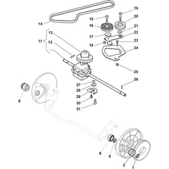 MULTICLIP 950 V - 2022 - 291503038/ST1 - Stiga Rotary Mower Transmission Diagram